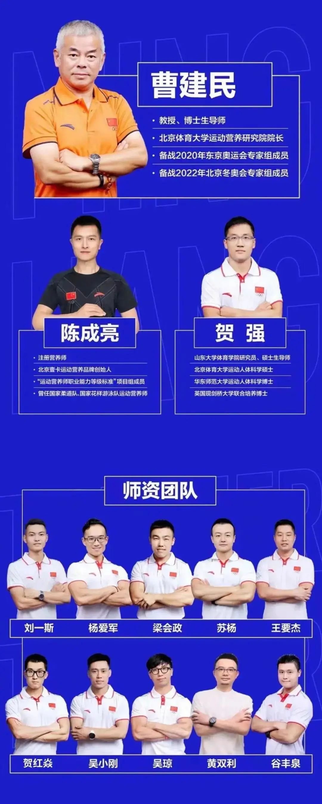 运动营养师课程导师团队 运动营养师课程导师团队