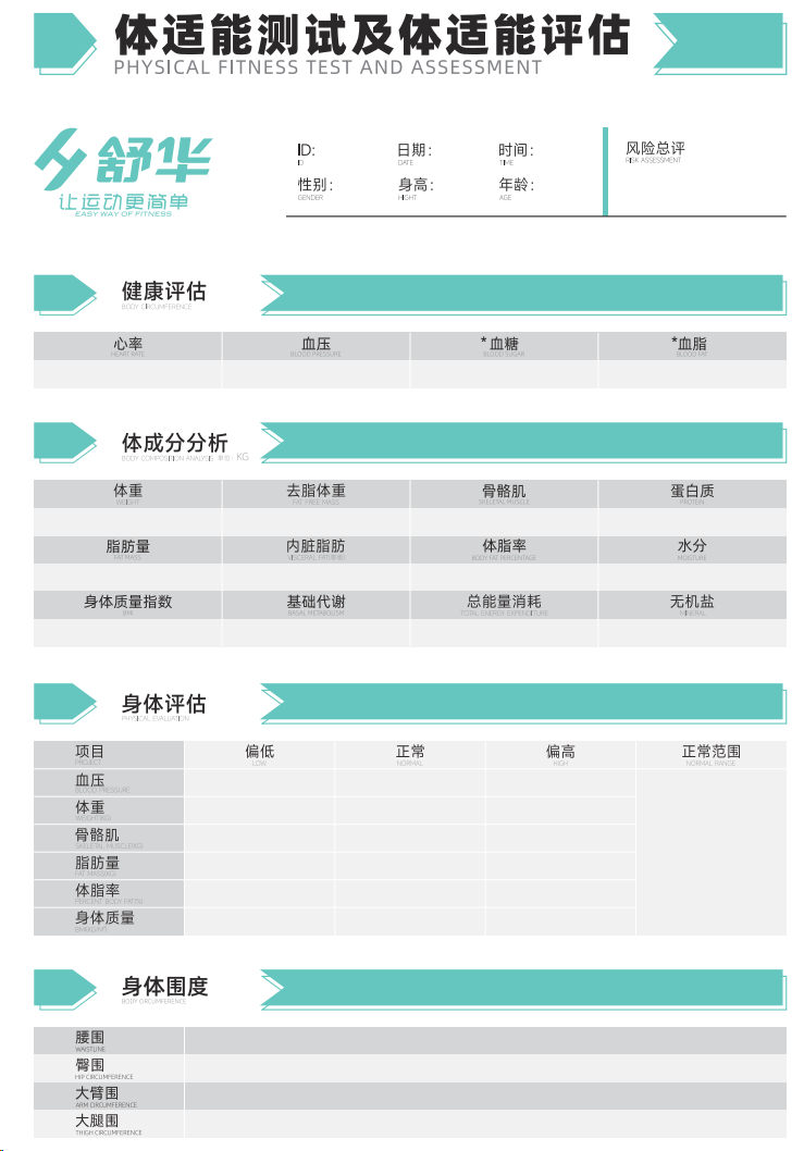 ACSM体适能测试与评估